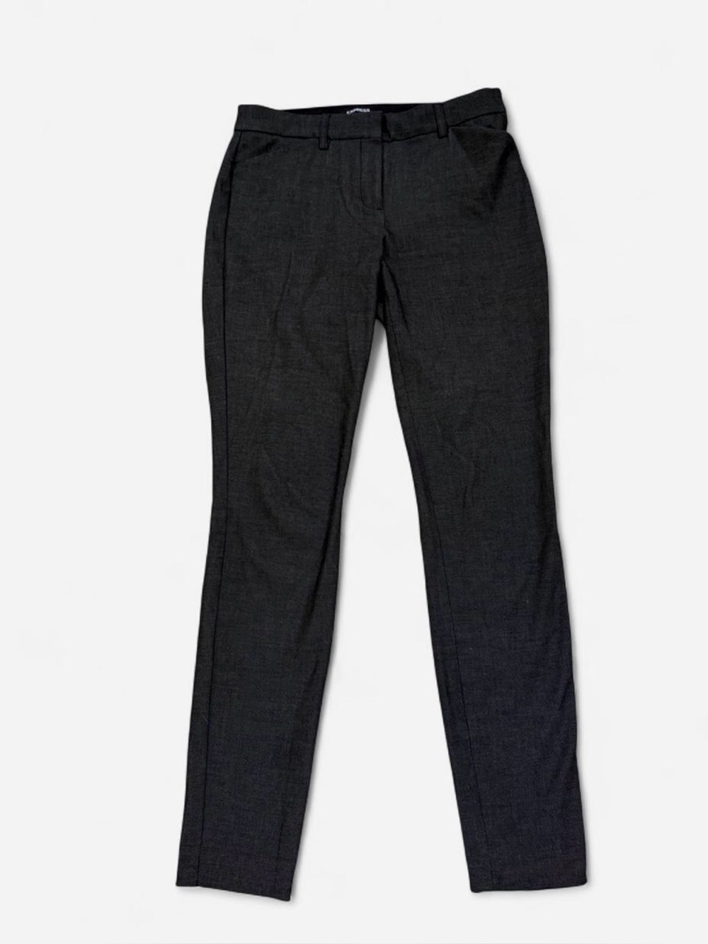 Express Charcoal Checkered Pants Size 6L Mid Rise Business Casual